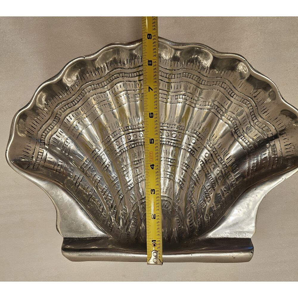 Vintage JMB Honduras Clam Sea Shell Cast Serving Dish Tray‎ 12x9” Coastal Chic - Picture 7 of 8